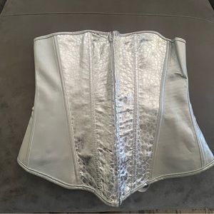 Silver/metallic corset